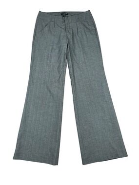 Banana Republic Ryan Fit Pleated Trousers Gray Wide Leg Career Pants - 6